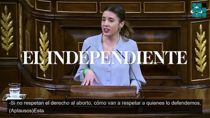 Murmullos en el Congreso cuando Irene Montero dice 'hijes'