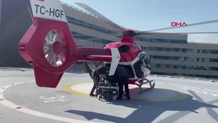 212'NCİ SAATTE KURTARILAN KADIN, AMBULANS HELİKOPTERLE MERSİN'E GETİRİLDİ