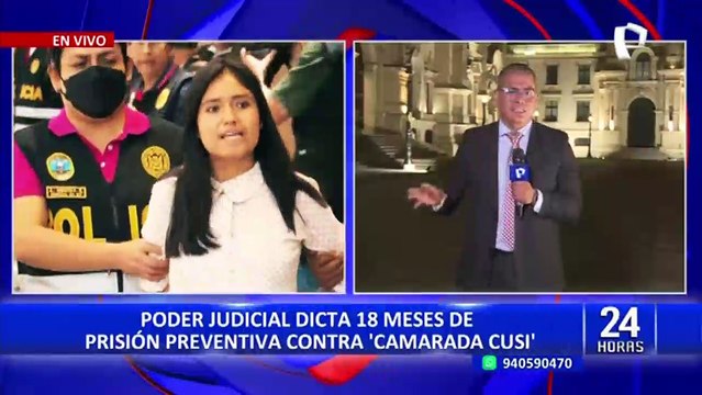 Poder Judicial dicta 18 meses de prisión preventiva contra 'Camarada Cusi'