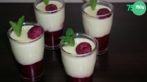 Crème au chocolat blanc et framboises