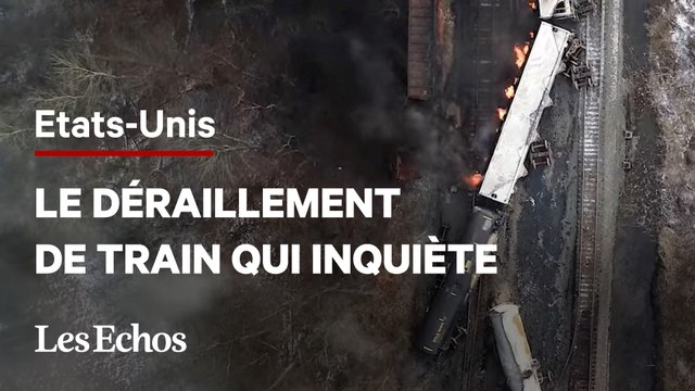 Inquiétude aux Etats-Unis après le déraillement d’un train transportant des produits chimiques