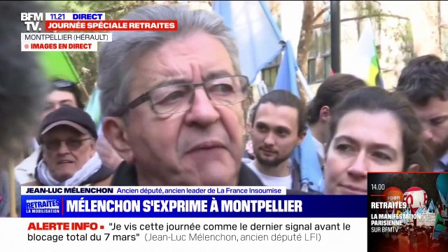 Mobilisation contre la réforme des retraites: On sent une envie d'aller au bout , selon Jean-Luc Mélenchon