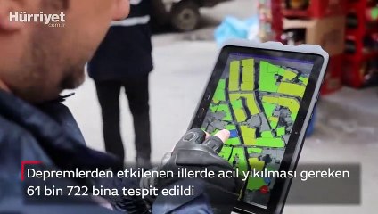 Depremlerden etkilenen illerde acil yıkılması gereken 61 bin 722 bina tespit edildi