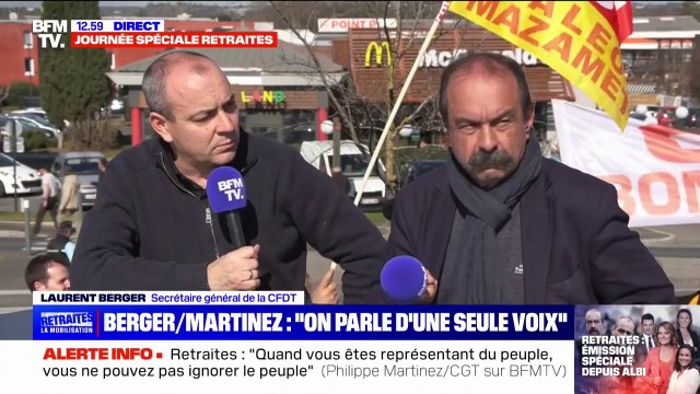 Laurent Berger (CFDT): On montre dans la contestation contre les retraites que le mouvement syndical est de retour