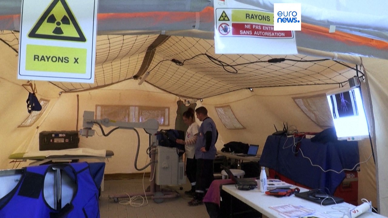 French doctors in Turkey set up temporary field hospital after deadly earthquakes