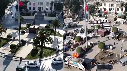 Depremden önce ve sonra çekilen görüntüler afetin boyutunu gözler önüne serdi