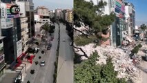 Hatay merkezin depremden önce ve sonra çekilen görüntüleri afetin boyutunu gözler önüne serdi