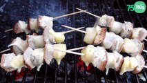 Brochettes pain-fromage pour barbecue