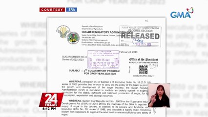 Utos na mag-angkat ng 440,000 MT na puting asukal, walang pirma ni PBBM na tumatayo ring DA secretary | 24 Oras