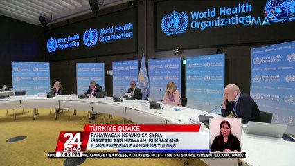 Panawagan ng WHO sa Syria: isantabi ang hidwaan, buksan ang ilang pwedeng daanan ng tulong | 24 Oras