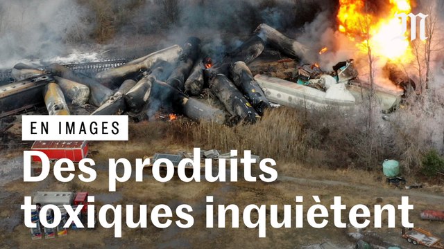 Ohio : un déraillement de train transportant des produits toxiques inquiète de la population