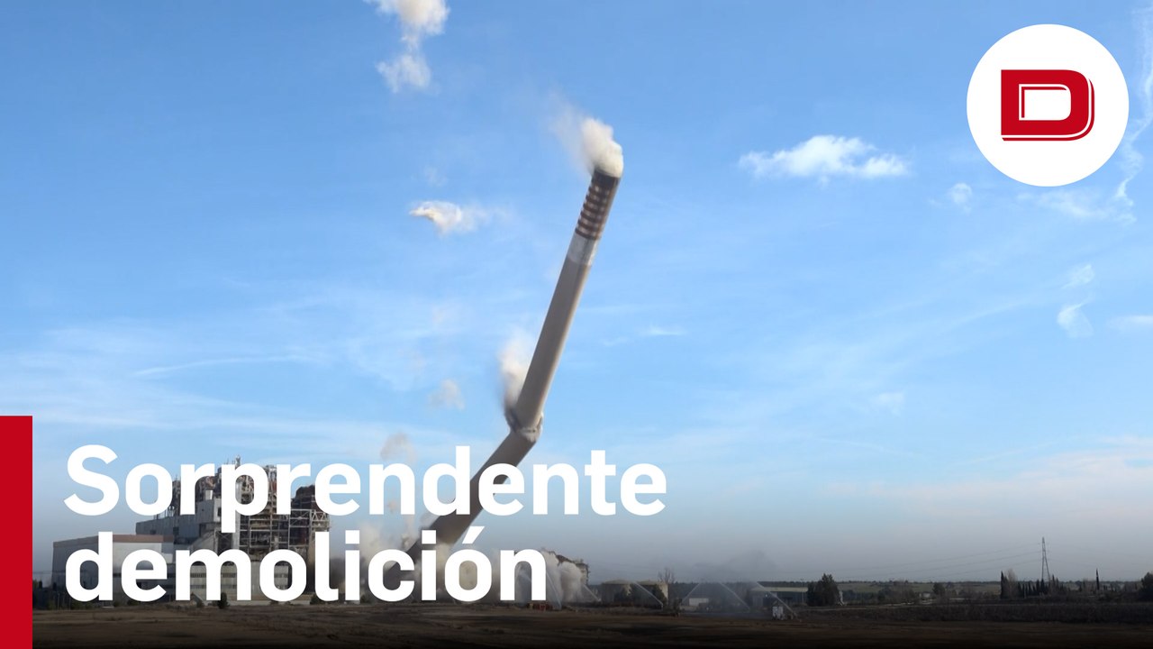 La voladura de la central térmica de Andorra (Teruel)