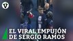 El viral empujón de Sergio Ramos a dos fotógrafos tras la derrota del PSG contra el Bayern de Munich