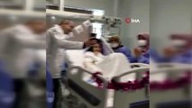 Depremde ailesini kaybeden Ayşegül'e hastanede doğum günü sürprizi