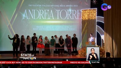 Galing ng ilang Kapuso programs at personalities, kinilala sa "2023 Platinum Stallion National Media Awards" | SONA