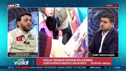 Vuslat Derneği'nin deprem bölgesindeki yardım faaliyetleri