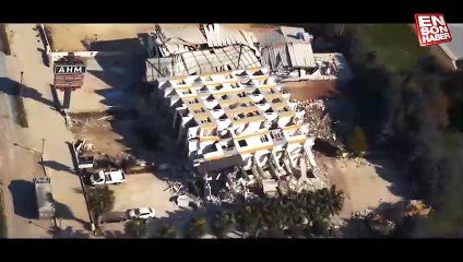Hatay'daki yıkım havadan görüntülendi