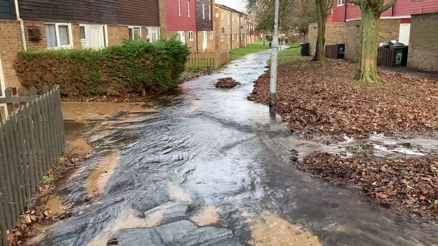 The flooding was first reported this afternoon