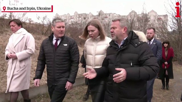 Keir Starmer visits Bucha and Irpin in Ukraine to pledge ongoing support from UK