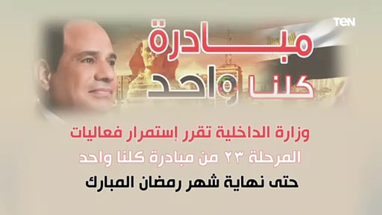 الداخلية تعلن زيادة عدد السلاسل التجارية المشاركة فى مبادرة كلنا واحد بدايةً من 18 فبراير الجارى