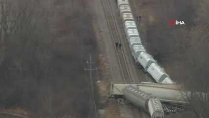 ABD'de yük treni raydan çıktı