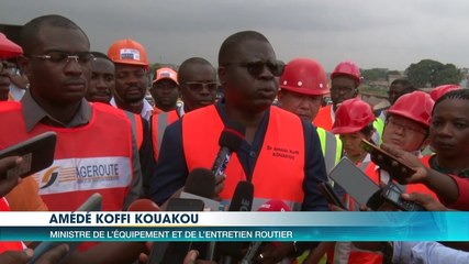 Le ministre Amédé Kouakou pas satisfait de l'avancée des travaux du 4e pont d'Abidjan