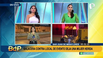 SJM: Disparan contra local donde se realizaba una fiesta y deja herida de bala a una mujer