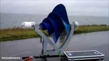 This wind turbine operates quietly and effectively, producing as much as 2,000 Watts