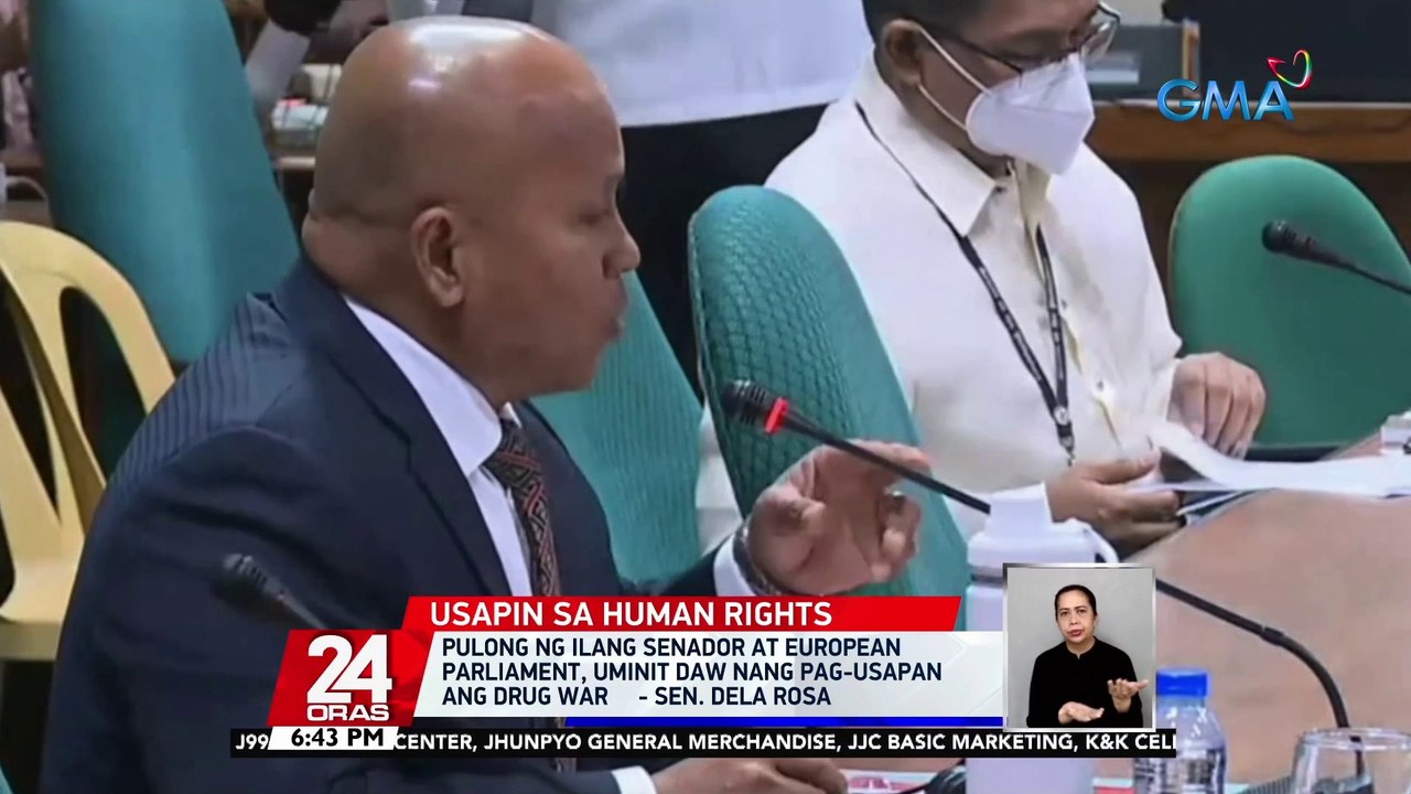 Pulong ng ilang senador at European Parliament, uminit daw nang pag-usapan ang drug war -- Sen. Dela Rosa | 24 Oras