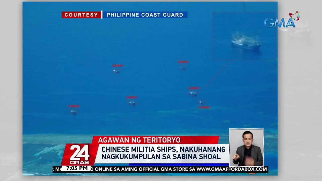 Chinese militia ships, nakuhanang nagkukumpulan sa Sabina Shoal | 24 Oras