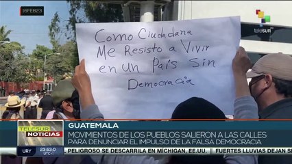 Guatemala: Manifestantes protestan contra decisión de la CSJ de negar amparo a binomio del MLP