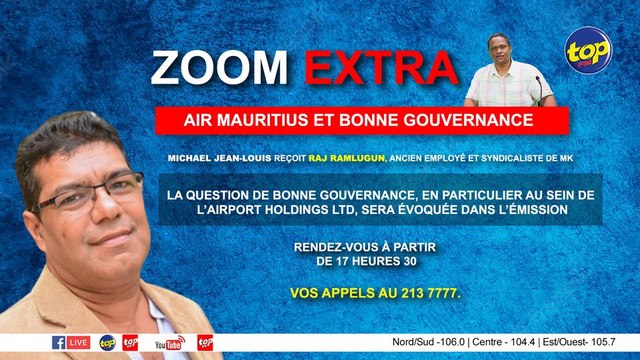 ZOOM EXTRA - Air Mauritius et bonne gouvernance.