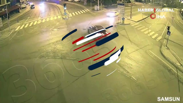 Aşırı hız kazaları kamerada: Ticari taksi uçtu, otomobil ağaçları biçti