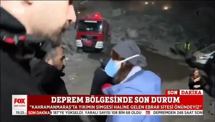 Belediye başkanının korumaları soru soran muhabiri ve depremzedeyi itekledi