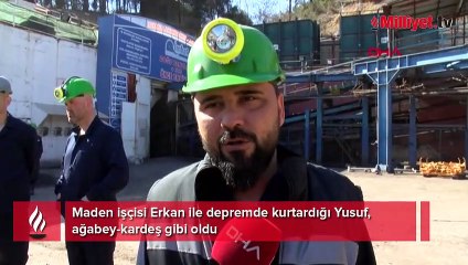 Maden işçisi Erkan ile depremde kurtardığı Yusuf, ağabey-kardeş gibi oldu