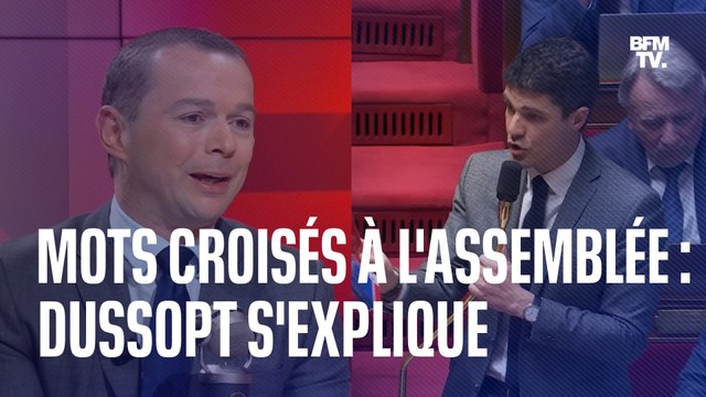Épinglé pour avoir joué aux mots croisés à l'Assemblée, Olivier Dussopt reconnaît avoir ouvert une grille
