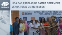 Prefeito de São Paulo entrega ‘chave da cidade’ à corte do Carnaval 2023