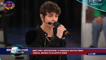 Amici 2023, anticipazioni 19 febbraio: Mattia verso  serale, rischia un allievo di Zerbi