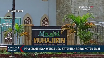 Pria Diamankan Warga Usai Ketahuan Bobol Kotak Amal