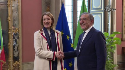 Download Video: Senato, La Russa riceve presidente del Parlamento Ue Metsola