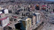 Kahramanmaraş'taki enkazın son durumu havadan görüntülendi!