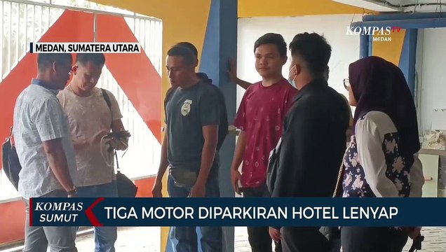 Detik-detik 3 Sepeda Motor Hilang dari Parkiran Hotel