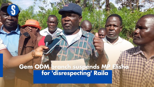 Gem ODM branch suspends MP Elisha for 'disrespecting' Raila