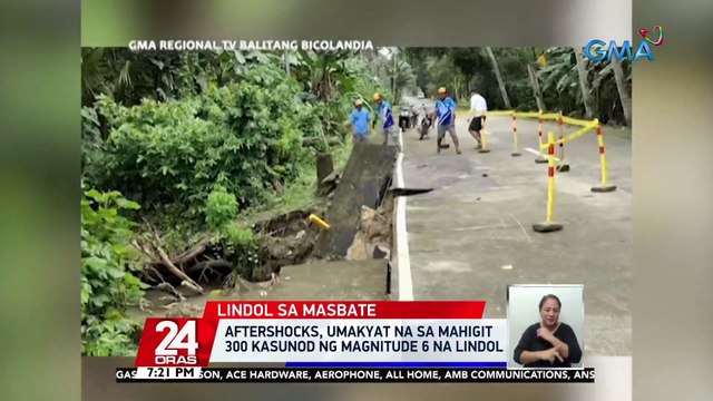 Aftershocks, umakyat na sa mahigit 300 kasunod ng magnitude 6 na lindol | 24 Oras