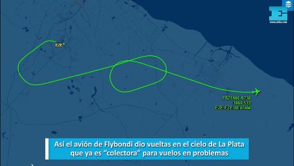 Así el avión de Flybondi dio vueltas en el cielo de La Plata, que ya es colectora para vuelos en problemas