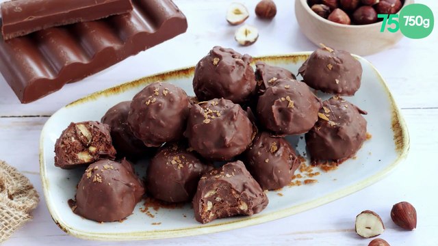 Rochers pralinés au chocolat noir