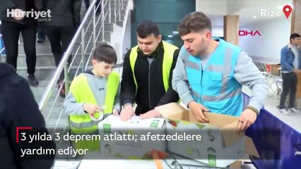 3 yılda 3 deprem atlattı; afetzedelere yardım ediyor