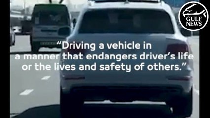 Girl outside sunroof of moving vehicle prompts Dubai Police warning