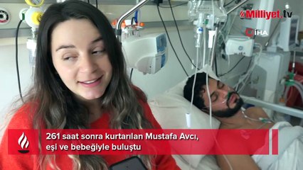 Deprem gecesi baba olmuş! 261 saat sonra kurtarılan baba, eşi ve bebeğiyle buluştu