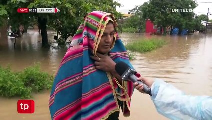 Yapacaní: Familias buscan refugio tras la inundación de sus viviendas 